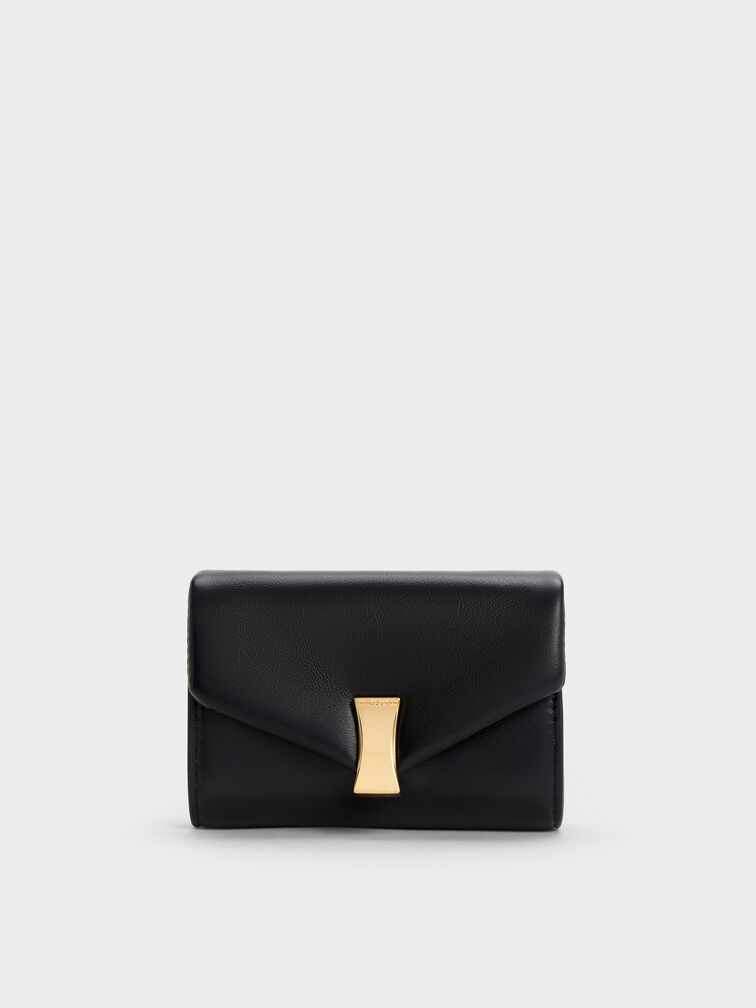 Lilibet Chain-Strap Wallet, Black, hi-res
