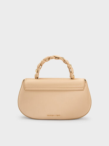 Eilian Braided Top Handle Bag, Champagne, hi-res