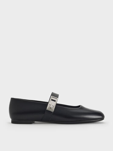 Lando Mary Jane Flats, Black, hi-res