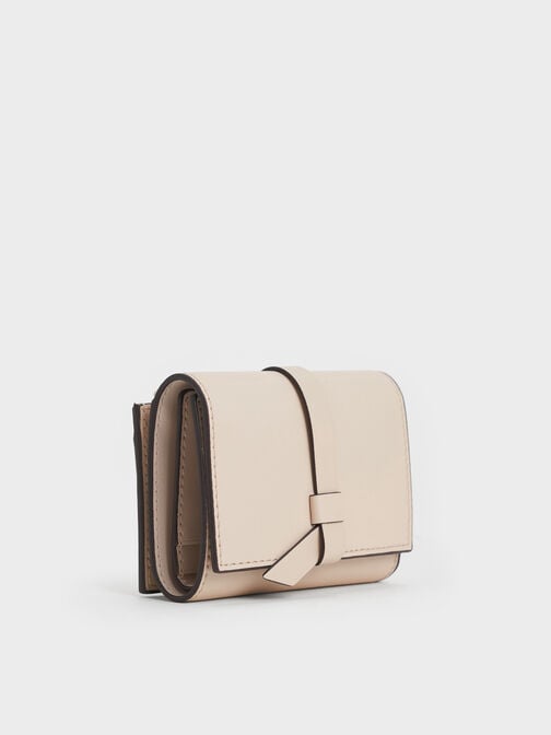 Calla Knotted-Strap Small Wallet, Oat, hi-res