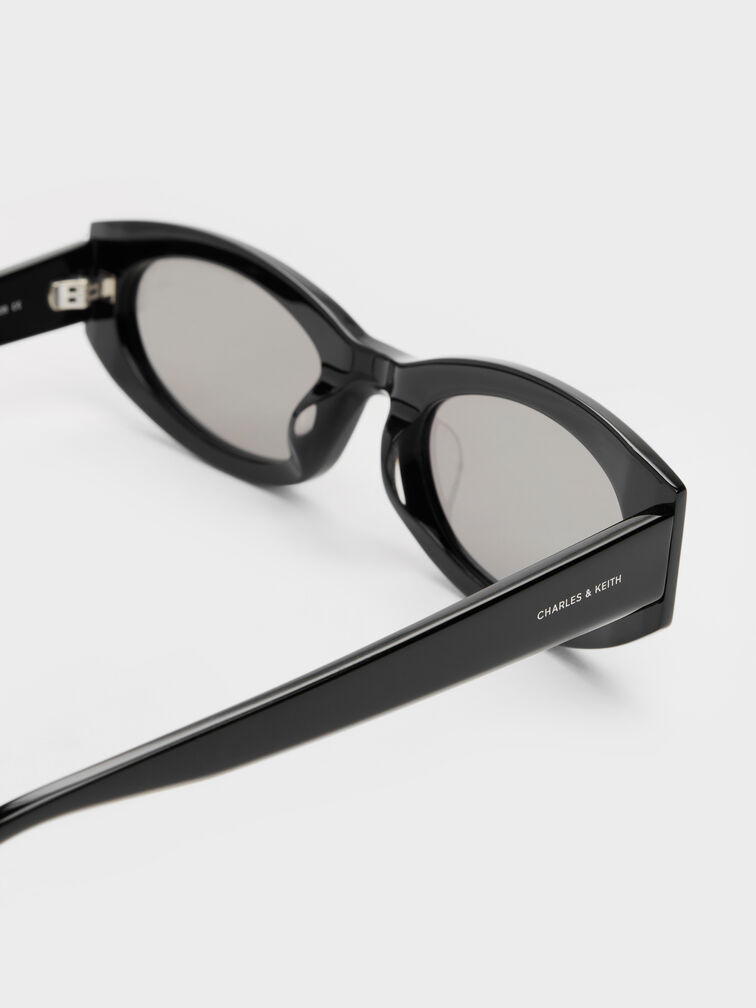 Aubrey Oval Sunglasses, Noir, hi-res