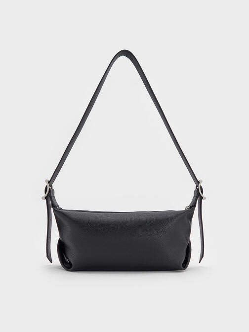 Larsen Buckle-Strap Shoulder Bag, Noir, hi-res