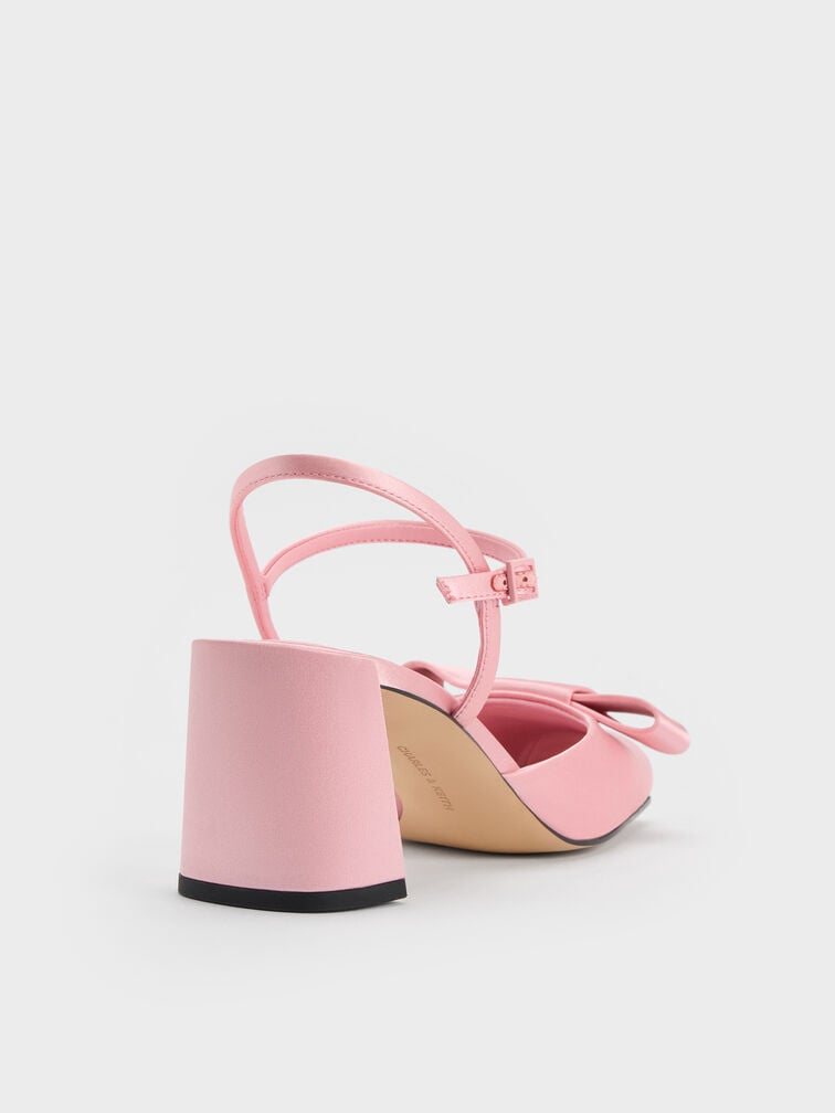 Brantley Bow Ankle-Strap Pumps, Pink, hi-res