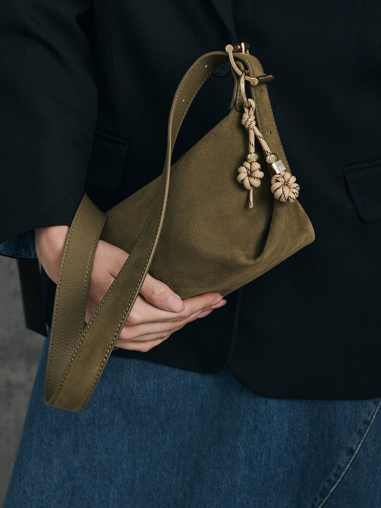 Larsen Buckle-Strap Shoulder Bag, Deep Olive, hi-res