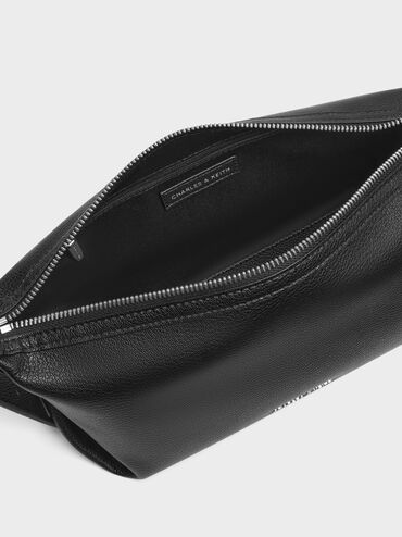 Larsen Buckle-Strap Shoulder Bag, Noir, hi-res