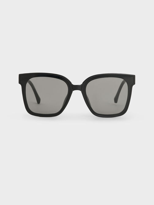 Brea Foldable Sunglasses, Black, hi-res