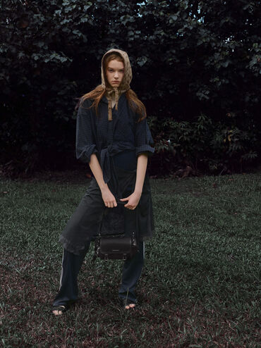 Levy Nylon Buckled Crossbody Bag, Noir, hi-res