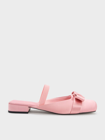 Brantley Bow Mules, Pink, hi-res
