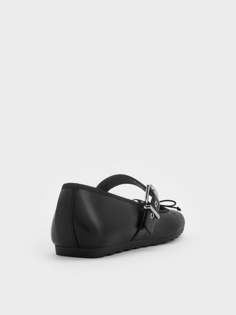 Myler Bow Mary Janes, Black, hi-res