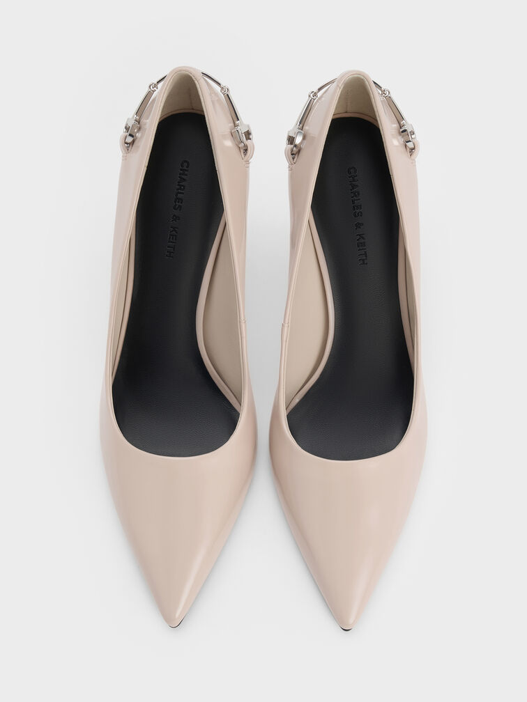Erinna Metallic-Accent Pointed Pumps, Sand, hi-res