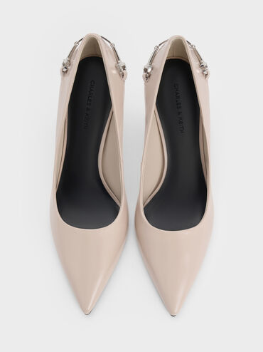 Erinna Metallic-Accent Pointed Pumps, Sand, hi-res