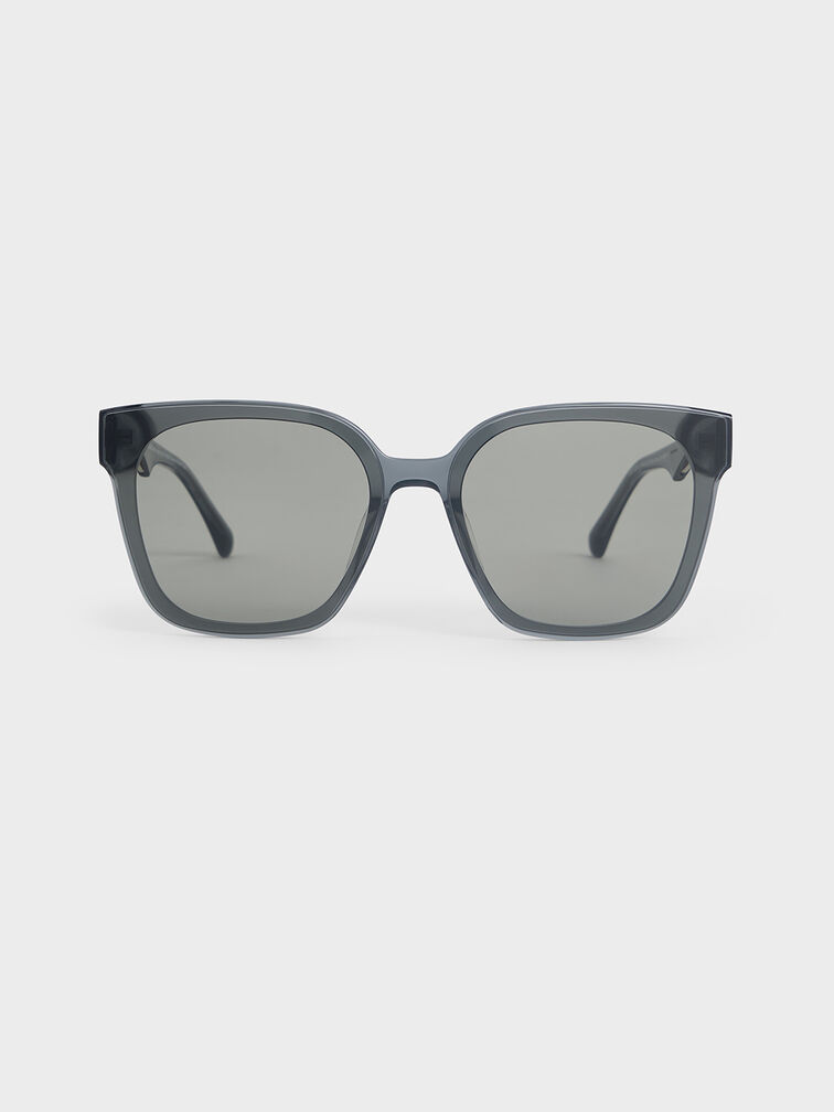 Freya Square Sunglasses, Navy, hi-res