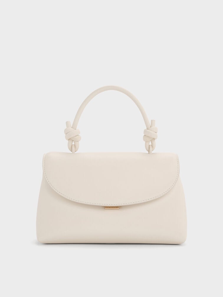 Sammie Knotted-Handle Convertible Backpack, Cream, hi-res