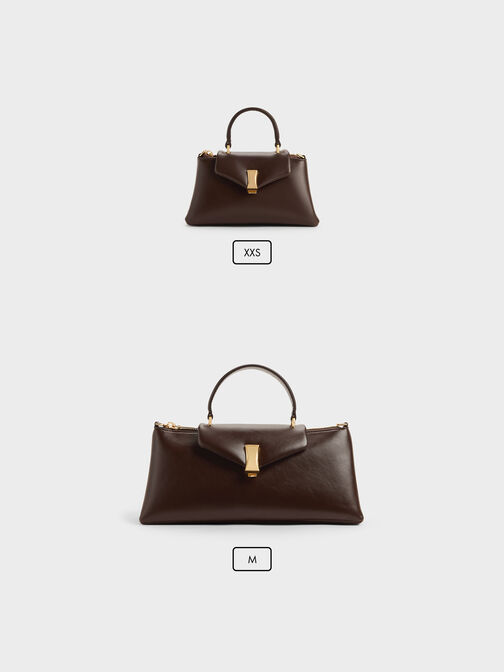 Lilibet Elongated Top Handle Bag, Espresso Brown, hi-res