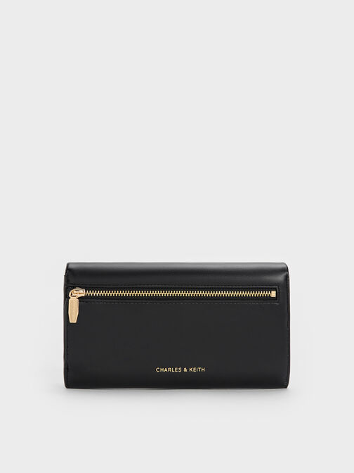 Lilibet Chain-Strap Long Wallet, Black, hi-res