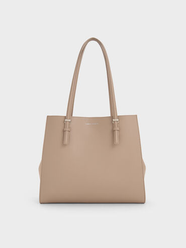 Sansa Tote Bag, Taupe, hi-res