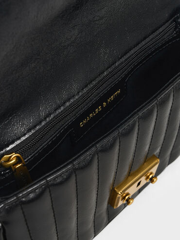 Mini Donna Crinkle-Effect Bag, Black, hi-res