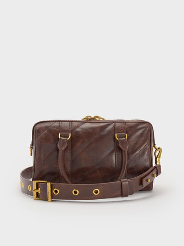 Philomena Bowling Bag, Distressed Coffee, hi-res