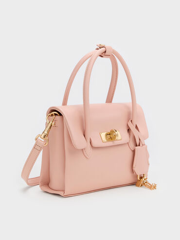 Mini Kerry Turn-Lock Tote Bag, Pink, hi-res
