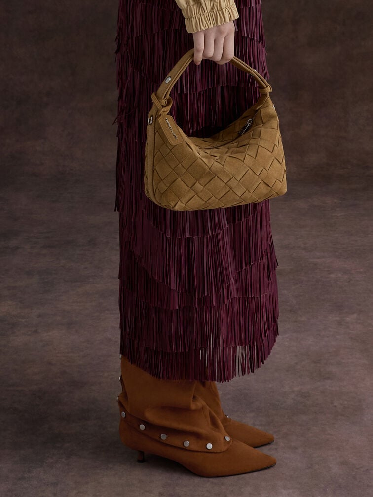 Ivette Woven Shoulder Bag, Sahara Sand, hi-res