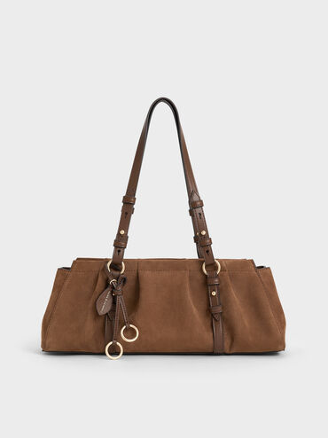Britton Elongated Shoulder Bag, Mocha Brown, hi-res