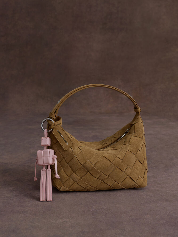 Ivette Woven Shoulder Bag, Sahara Sand, hi-res