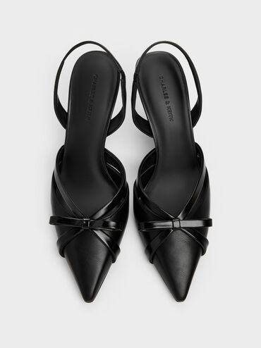 Kaleen Slingback Stilettos, Black, hi-res