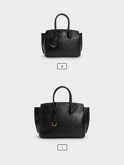Large Ginevra Tote Bag, Black, hi-res