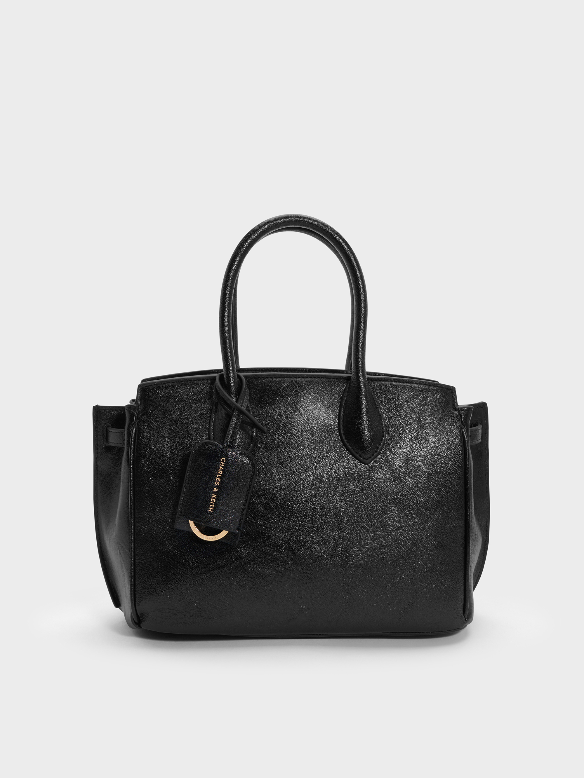 Charles&Keith バッグ - ブラック Black Ginevra Tote Bag - Black - CHARLES & KEITH BH