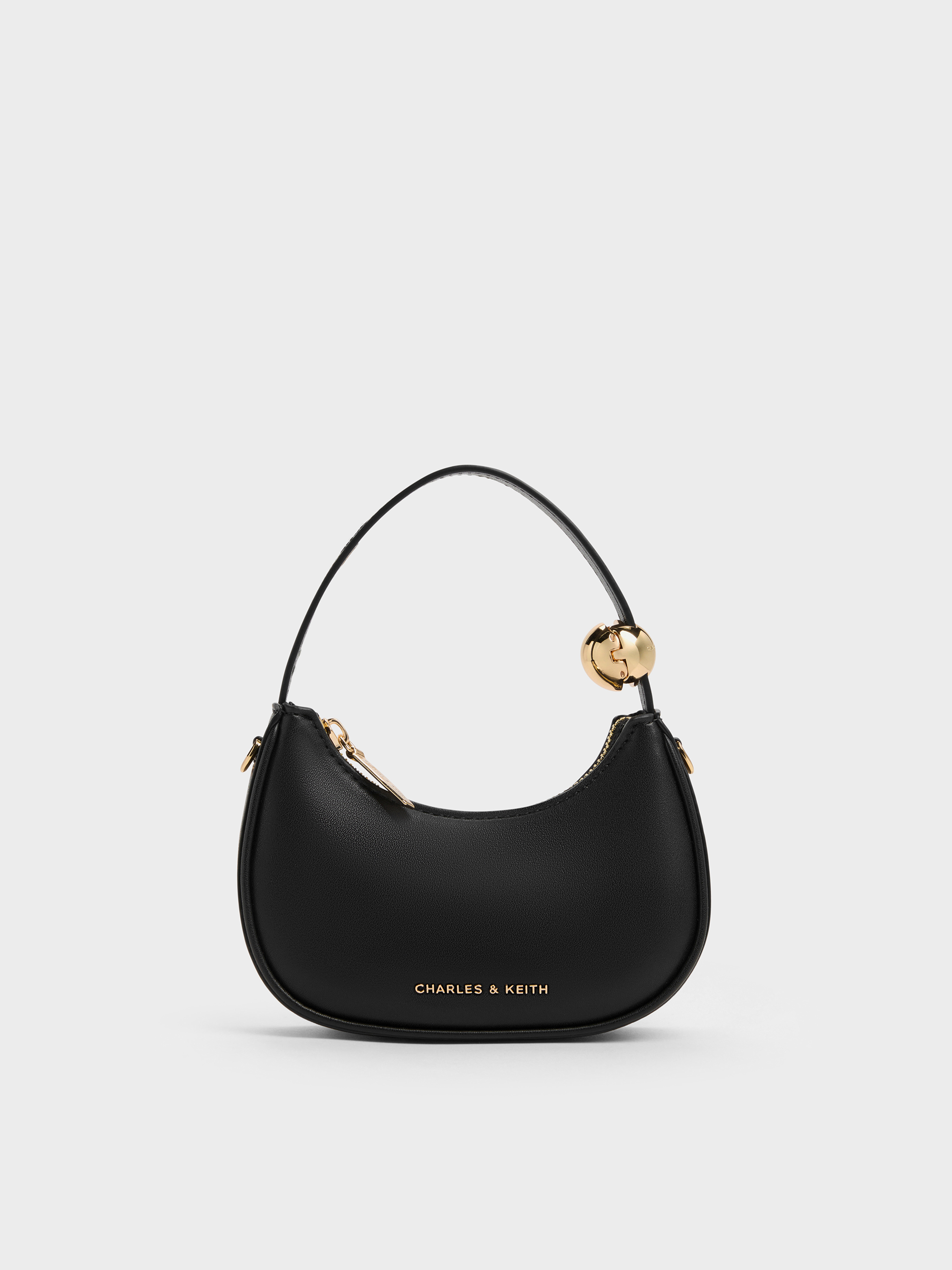 Black Micro Jesmyn Two-Way Bag - Black - CHARLES & KEITH BH Black Micro Jesmyn Two-Way Bag - Black - CHARLES & KEITH BH